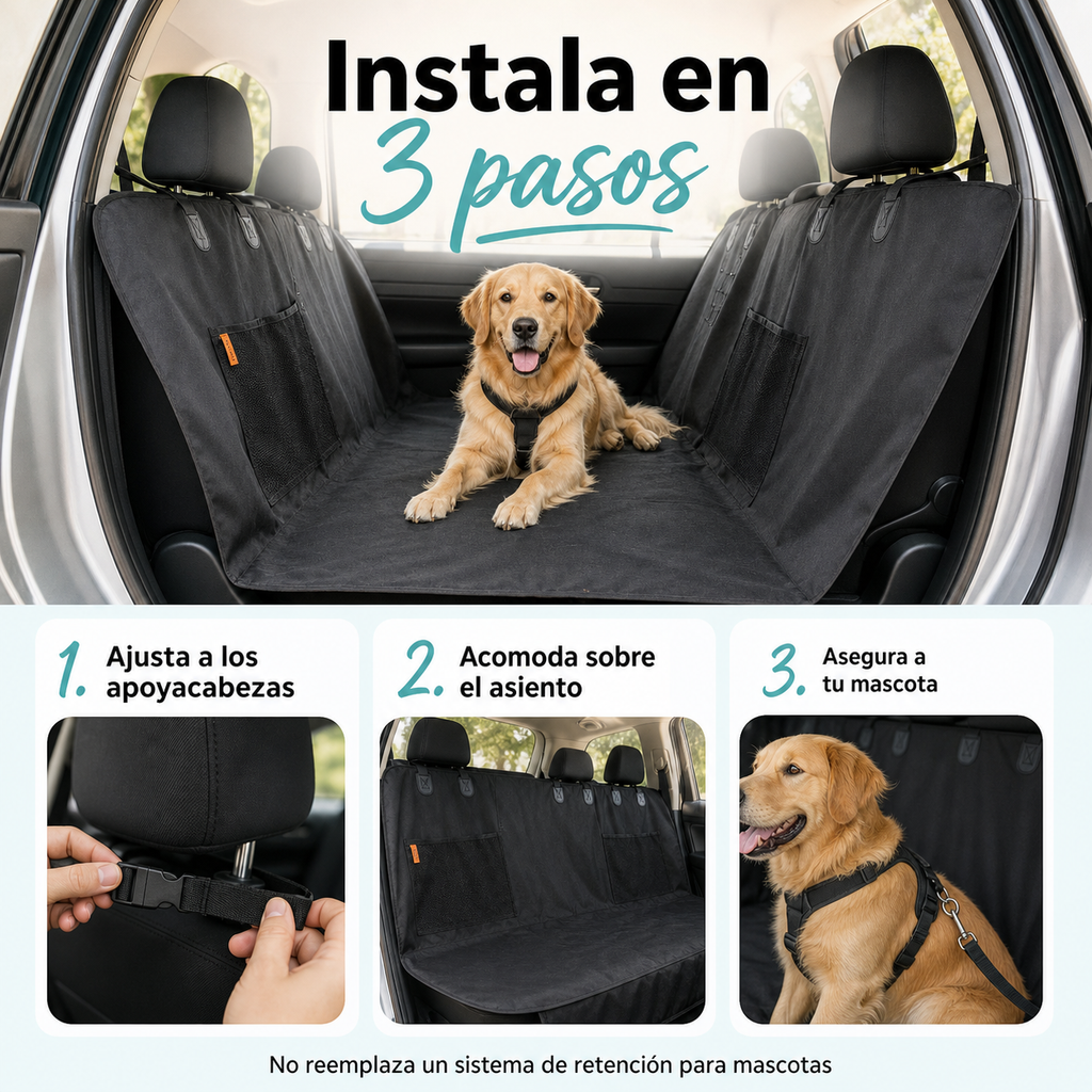 Guía de instalación del protector de asiento