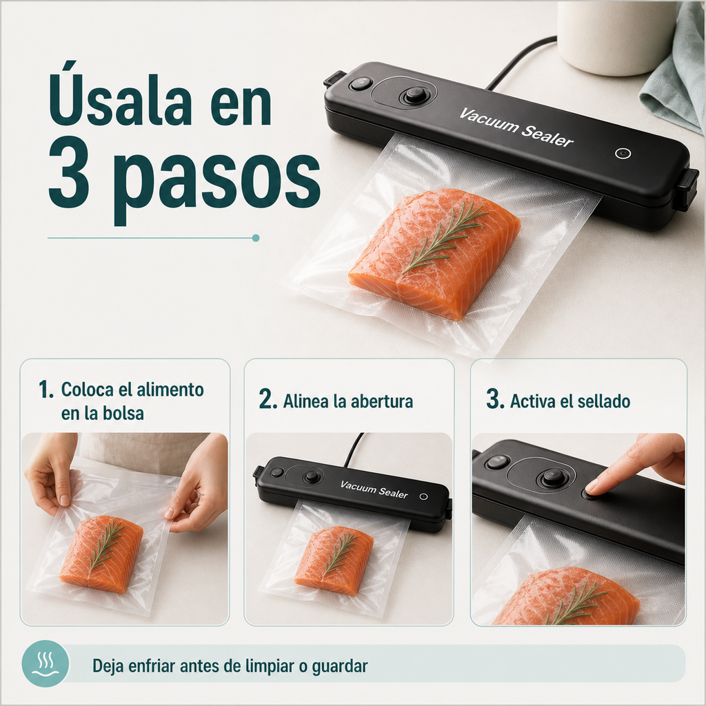 Guía de uso de la selladora al vacío