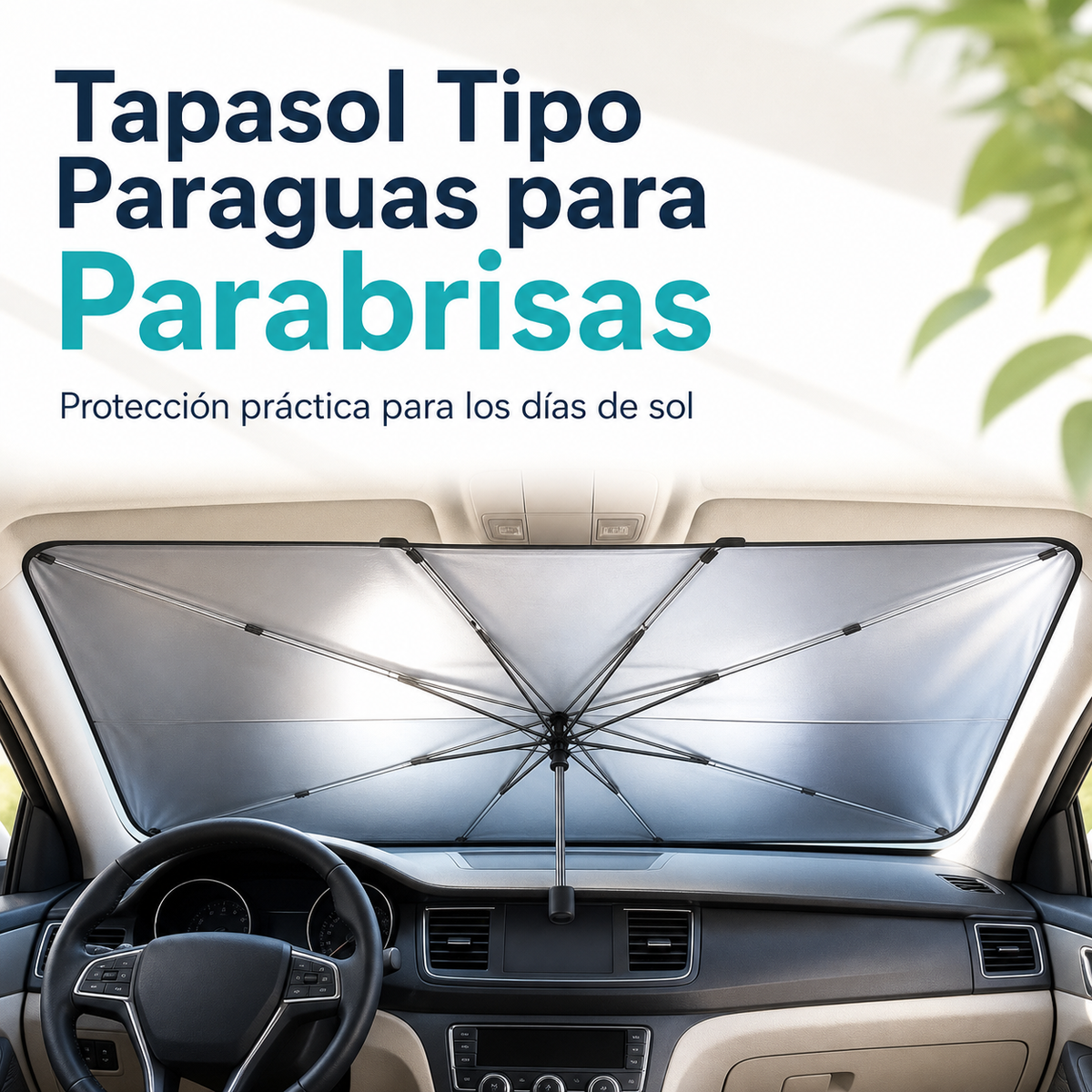 Tapasol tipo paraguas para parabrisas - portada