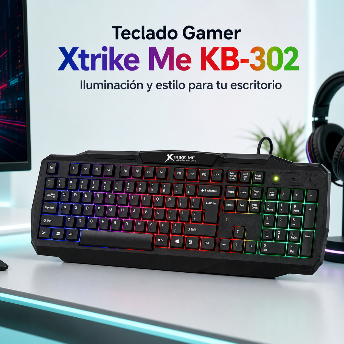 Teclado gamer Xtrike Me KB-302 - portada